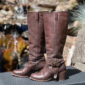 Frye Brown Heeled Boots